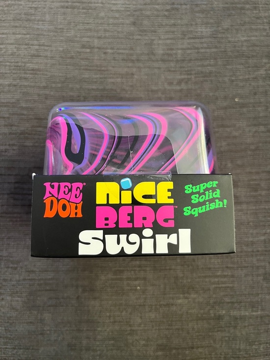 Schylling Other - NEEDOH Nice Berg Swirl Solid Squish Stress Toy - Purple/Pink
